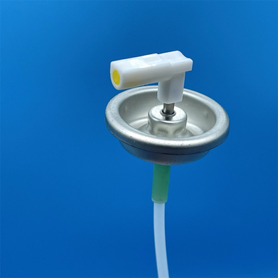 Beli one inch metal stem metered valve with L shape actuator for Air freshener spray can  pembuatan online