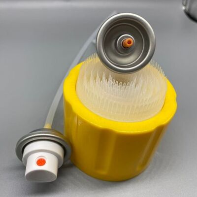 Beli OEM katup aerosol dengan tutup sikat untuk kemasan semprot pembersih busa pembuatan online