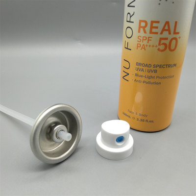 Katup Semprot Aerosol 1 Inci untuk Aplikasi Kabut Tabir Surya – Kemasan Perawatan Kulit Pelindung UV