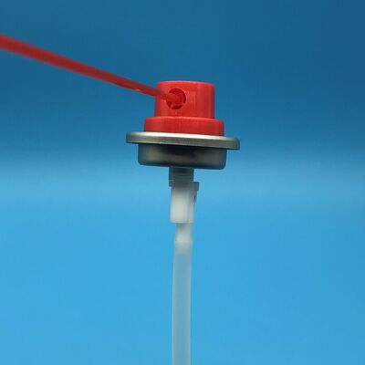 360 derajat katup aerosol dengan aktuator untuk pembersihan otomotif multi arah katup semprotan untuk aplikasi detil presisi