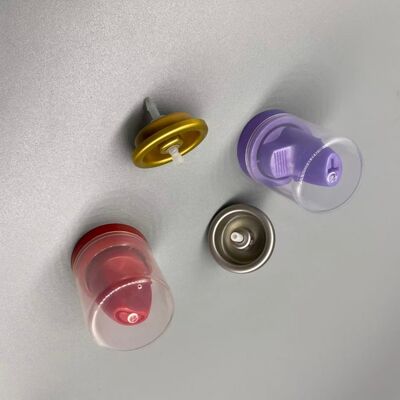 Katup Pengeluaran Aerosol Premium dengan Diameter Cangkir 25,4 mm, Warna Aktuator yang Dapat Disesuaikan, dan Pegas Baja Tahan Karat untuk Mousse Rambut