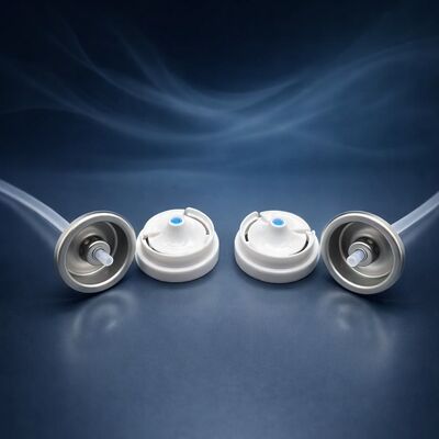 Antibacterial Aerosol Valve dengan desain kompak anti bocor dan nozzle kabut lebar untuk ketahanan kimia yang tinggi